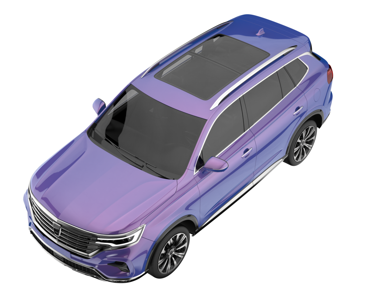 Realistic SUV isolated on transparent background. 3d rendering - illustration png