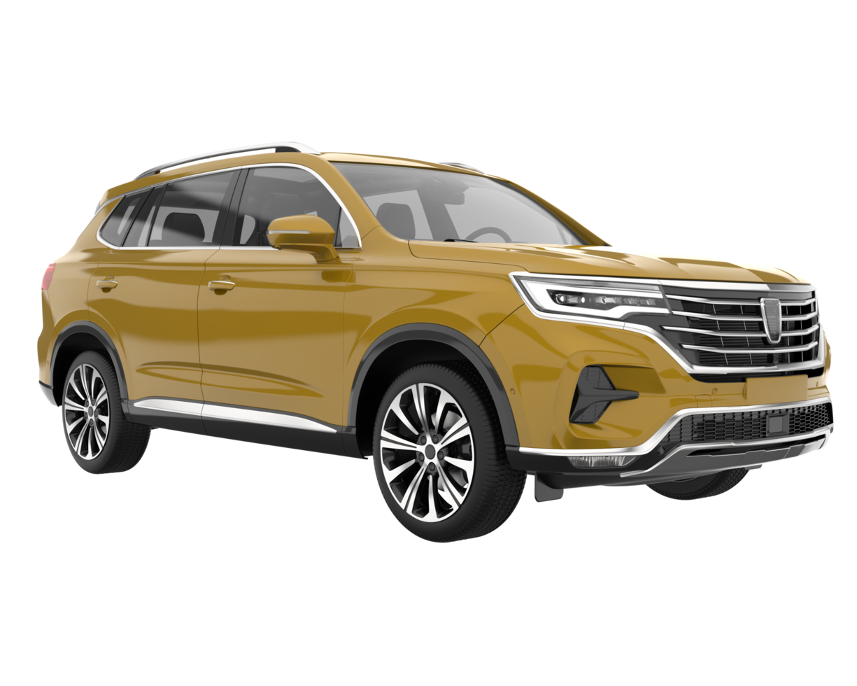 Realistic SUV isolated on transparent background. 3d rendering - illustration png