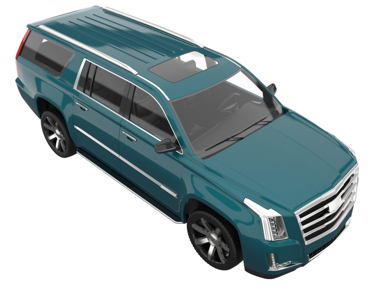 Realistic SUV isolated on transparent background. 3d rendering - illustration png