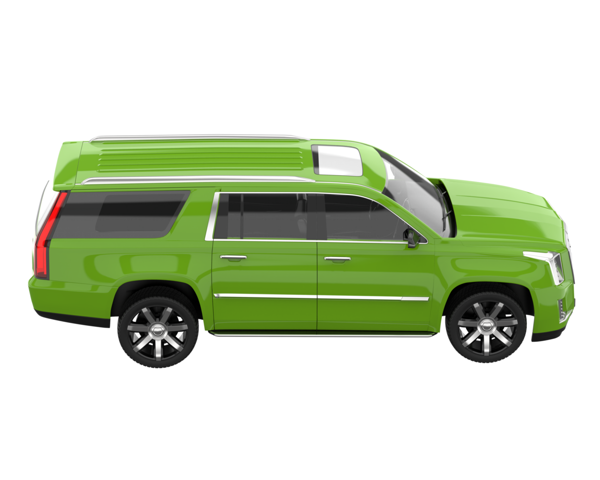 suv realista aislado sobre fondo transparente. Representación 3d - ilustración png