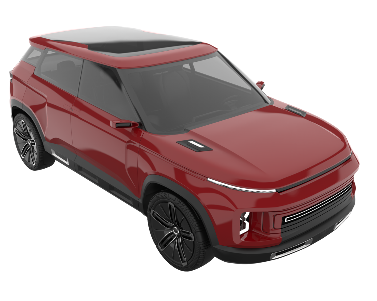 Realistic SUV isolated on transparent background. 3d rendering - illustration png