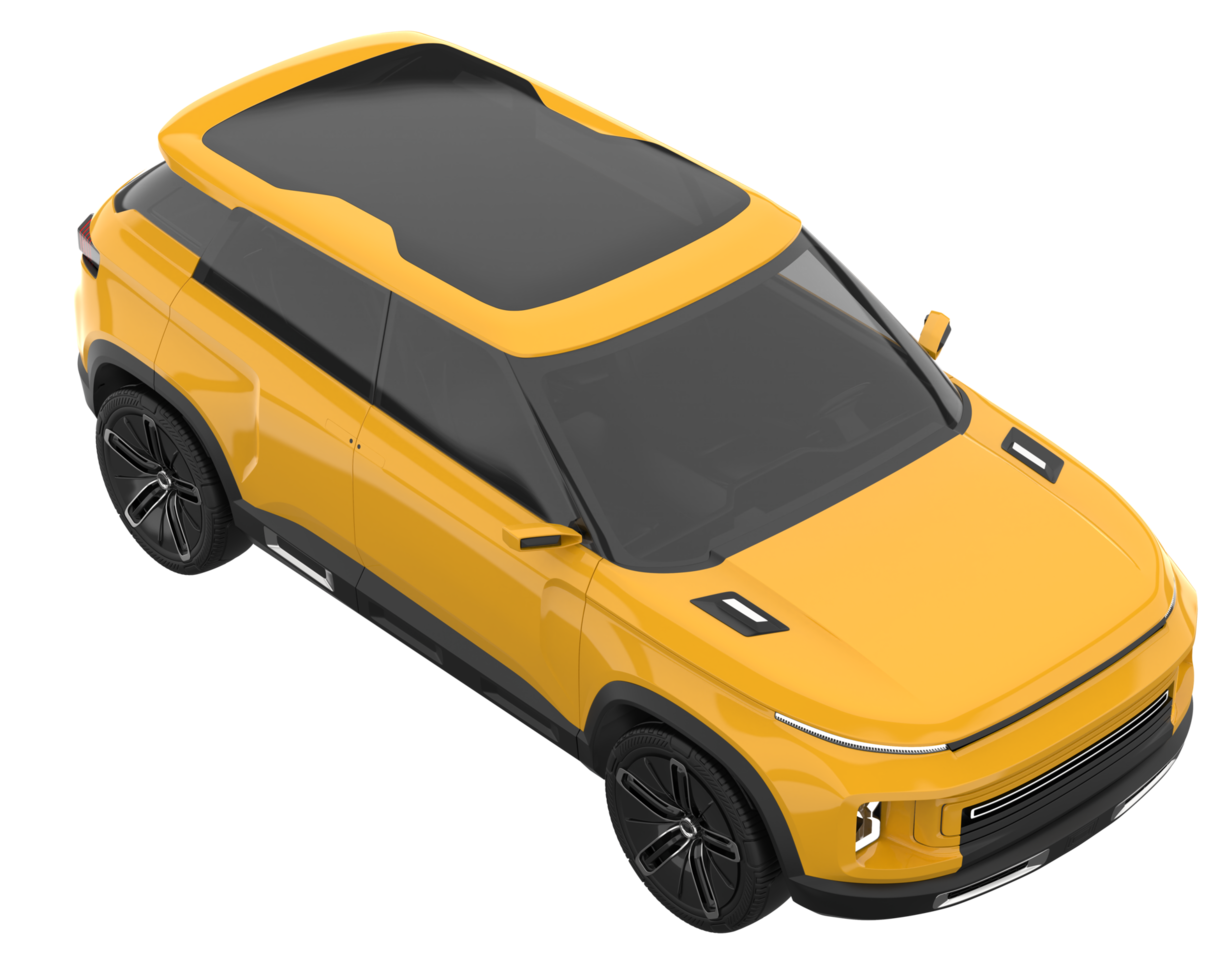 Realistic SUV isolated on transparent background. 3d rendering - illustration png