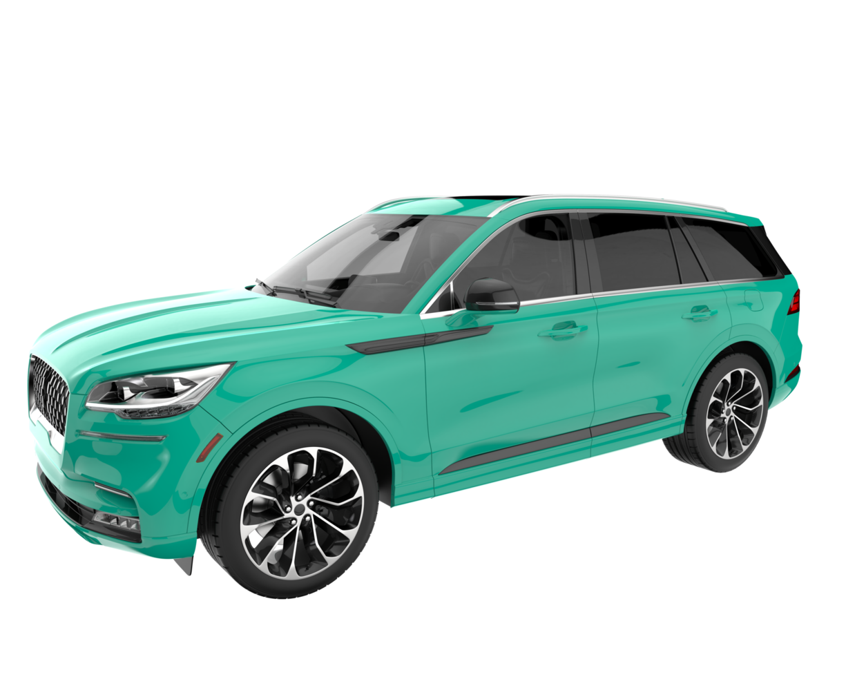 Realistic SUV isolated on transparent background. 3d rendering - illustration png