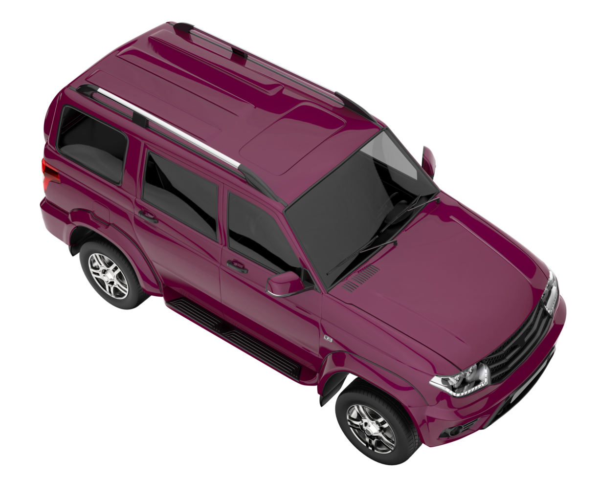 Realistic SUV isolated on transparent background. 3d rendering - illustration png