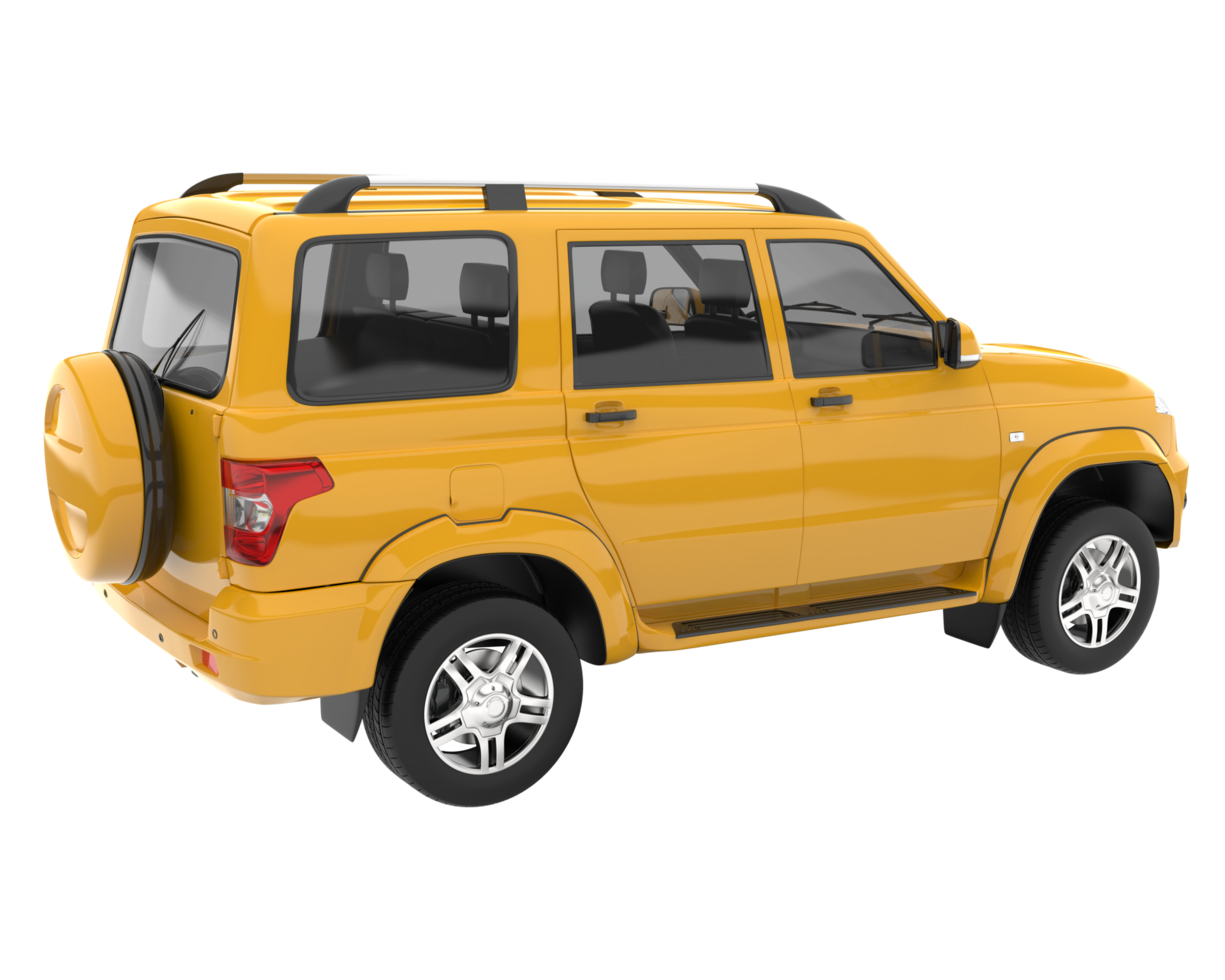 Realistic SUV isolated on transparent background. 3d rendering - illustration png