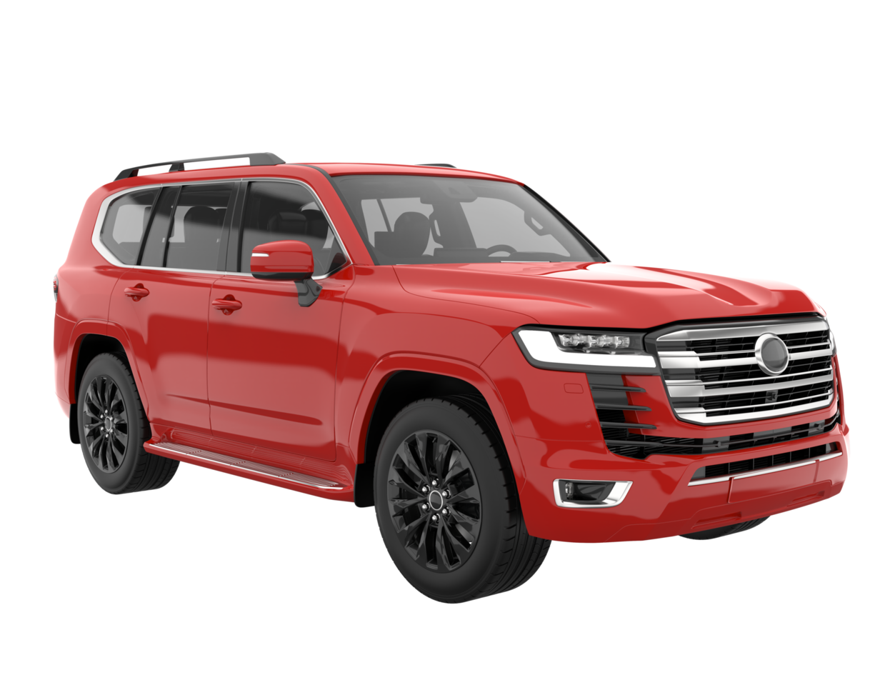 Realistic SUV isolated on transparent background. 3d rendering - illustration png
