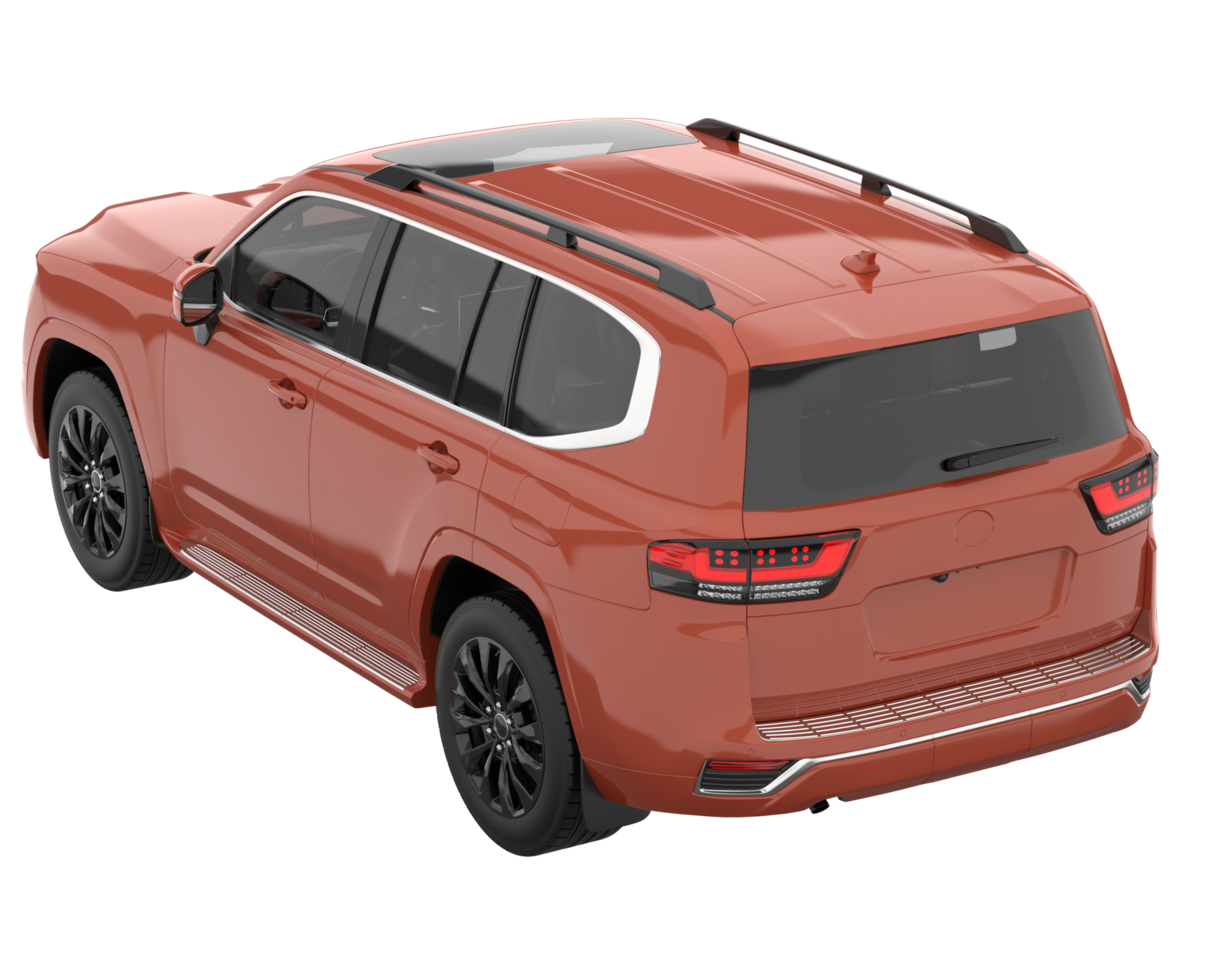 Realistic SUV isolated on transparent background. 3d rendering - illustration png