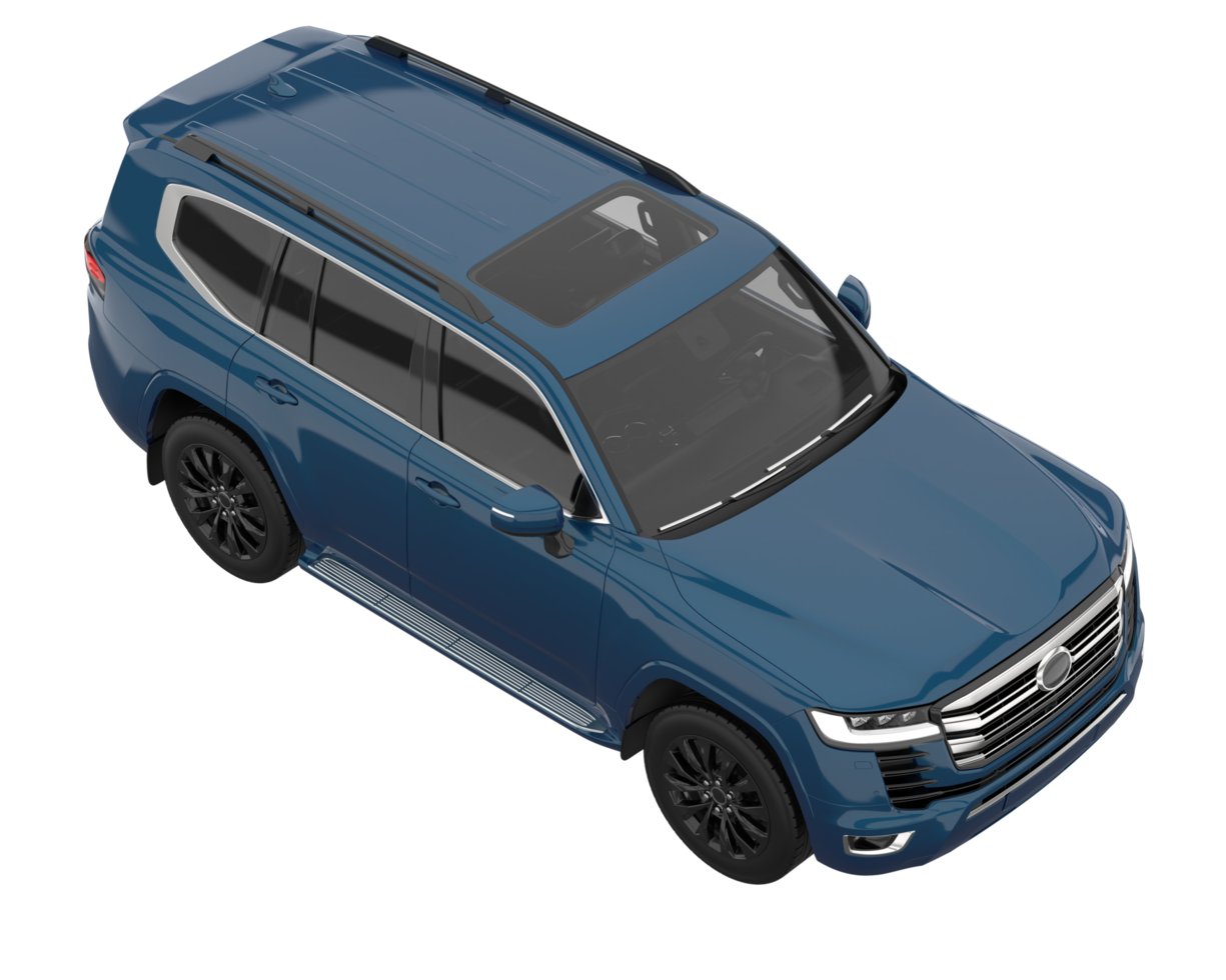 Realistic SUV isolated on transparent background. 3d rendering - illustration png
