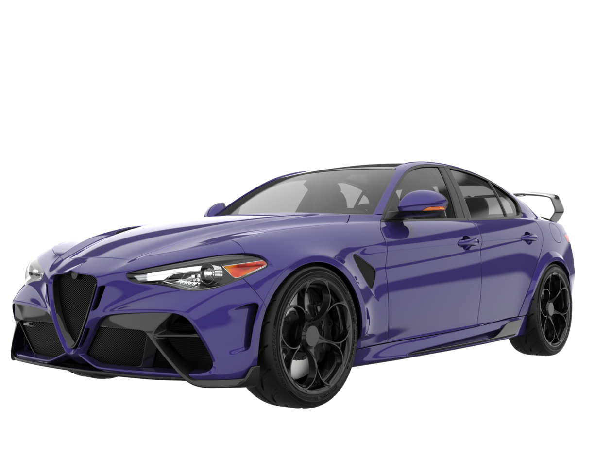 Sport car isolated on transparent background. 3d rendering - illustration png