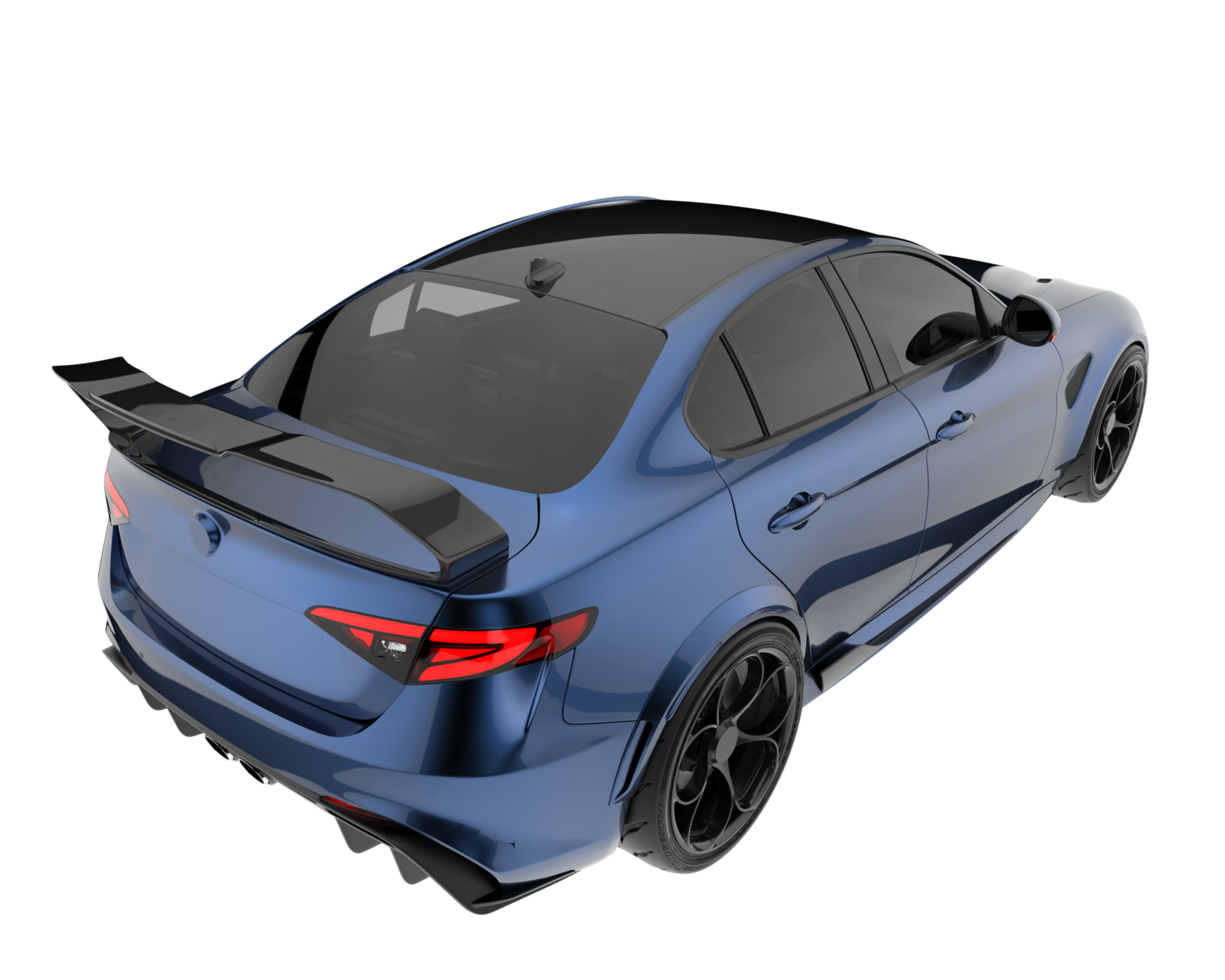 Sport car isolated on transparent background. 3d rendering - illustration png