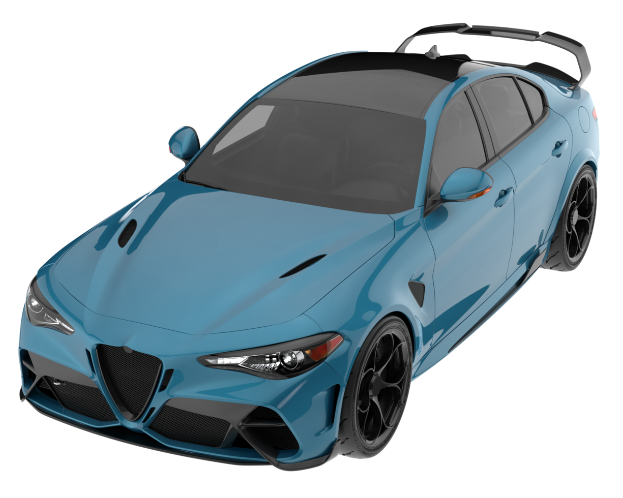 Sport car isolated on transparent background. 3d rendering - illustration png