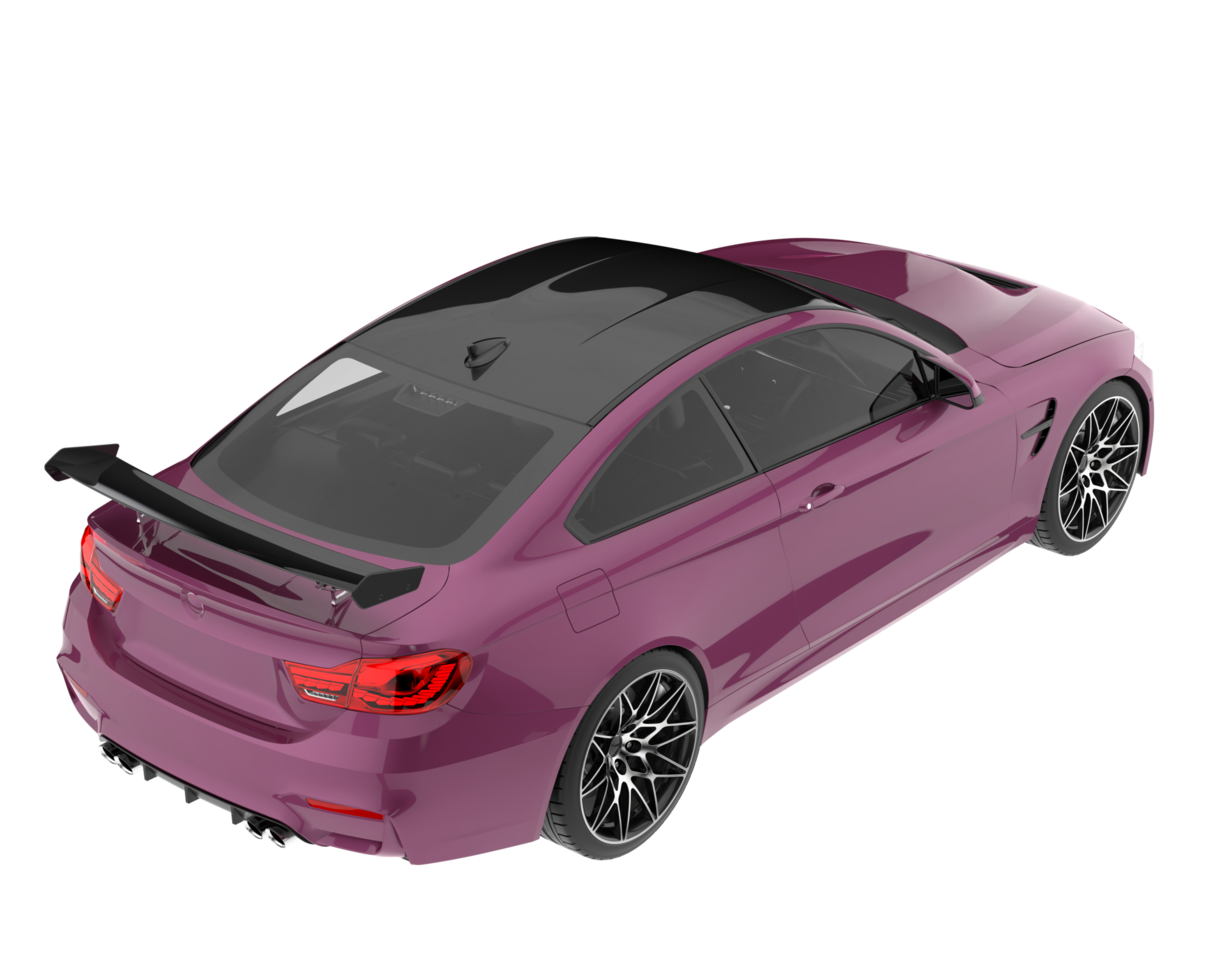 Sport car isolated on transparent background. 3d rendering - illustration png