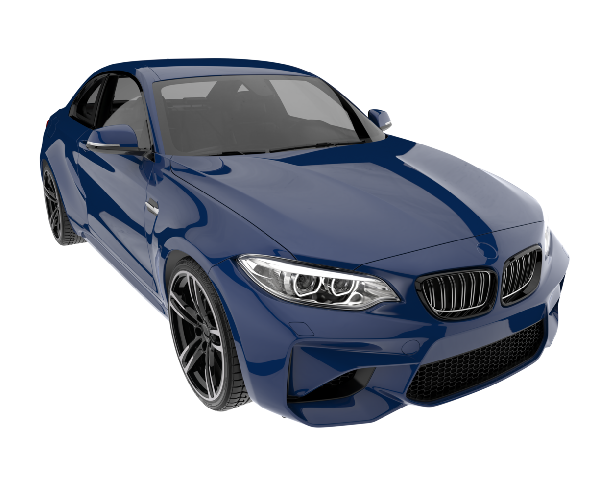 Sport car isolated on transparent background. 3d rendering - illustration png
