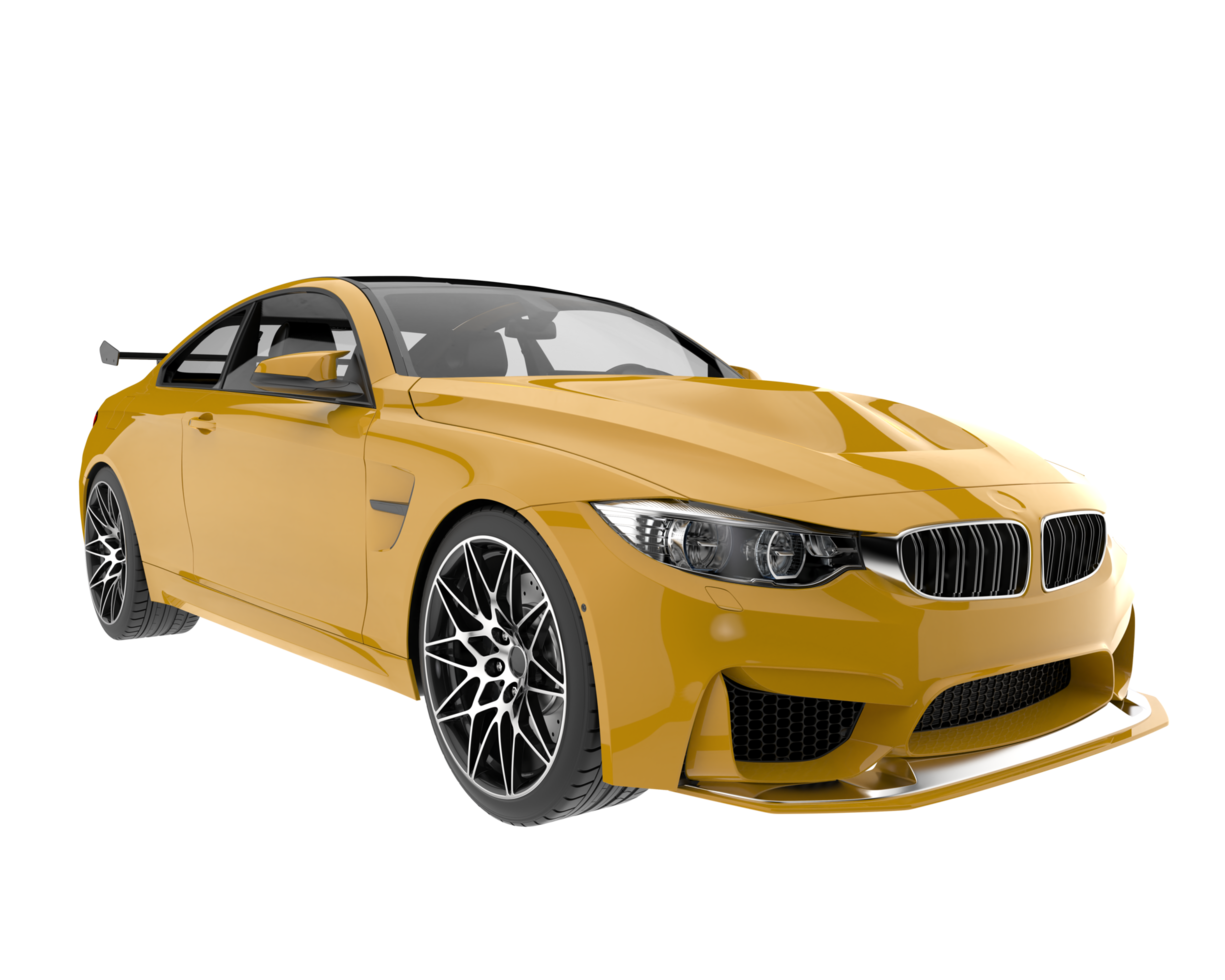 Sport car isolated on transparent background. 3d rendering - illustration png