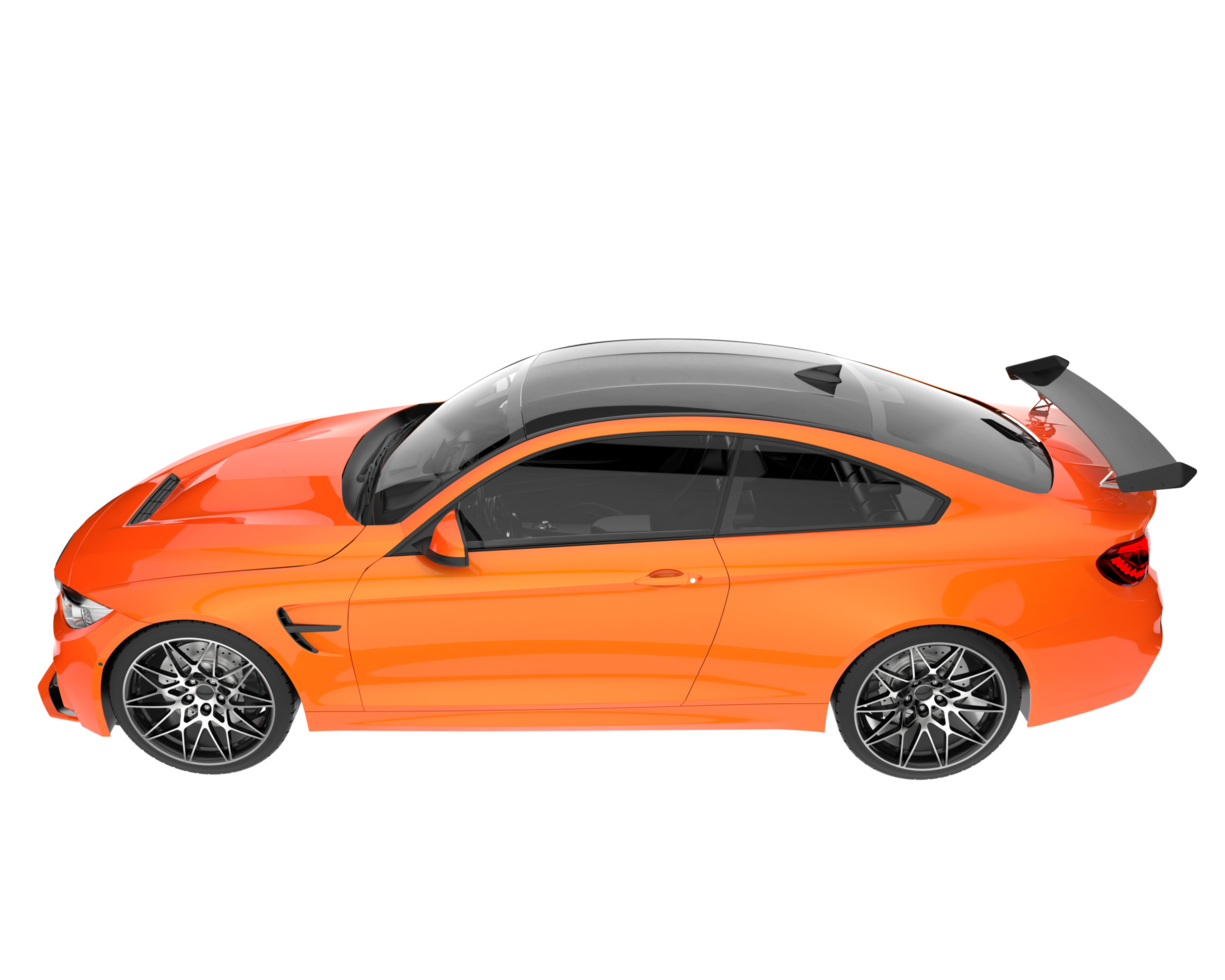 Sport car isolated on transparent background. 3d rendering - illustration png