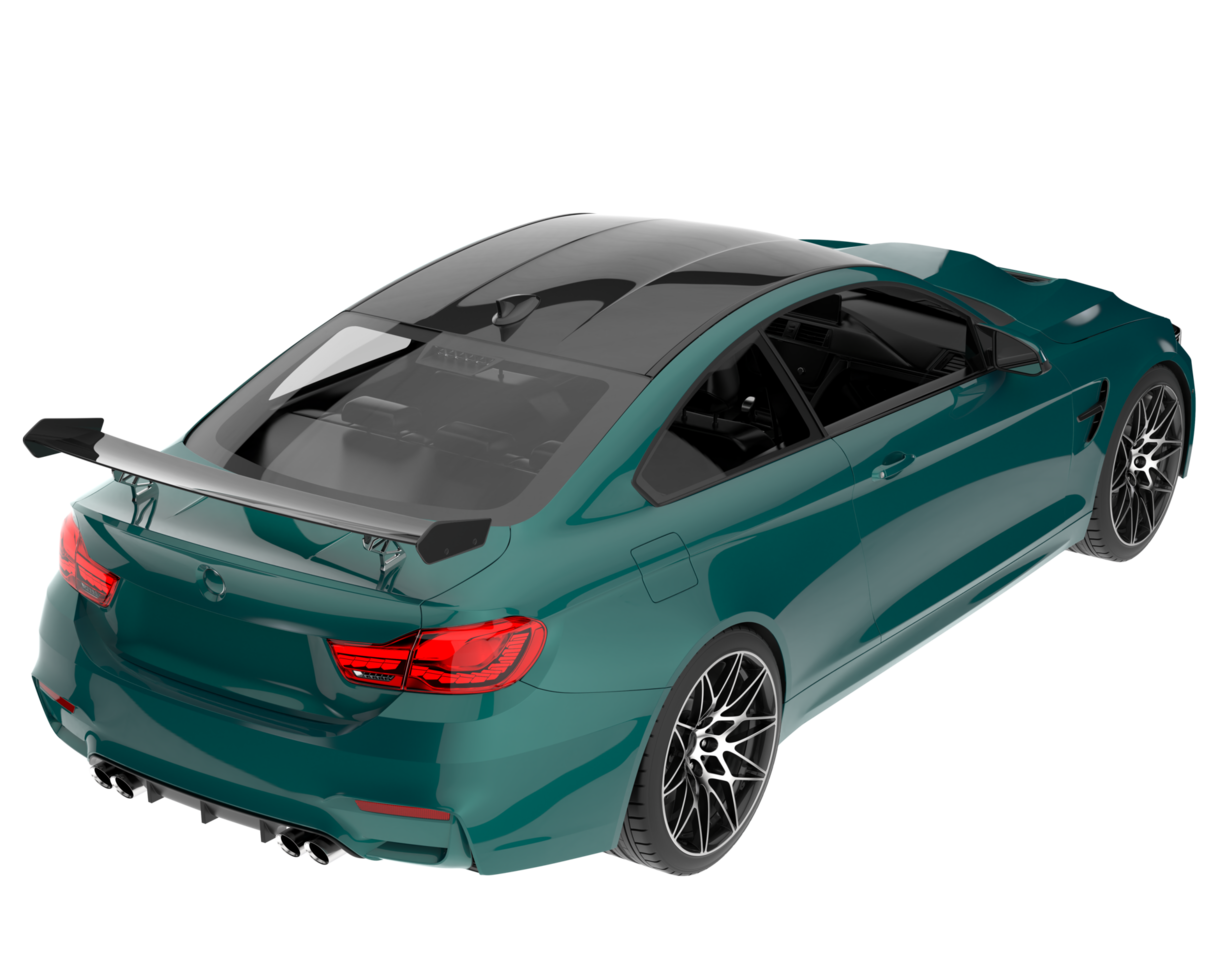 Sport car isolated on transparent background. 3d rendering - illustration png