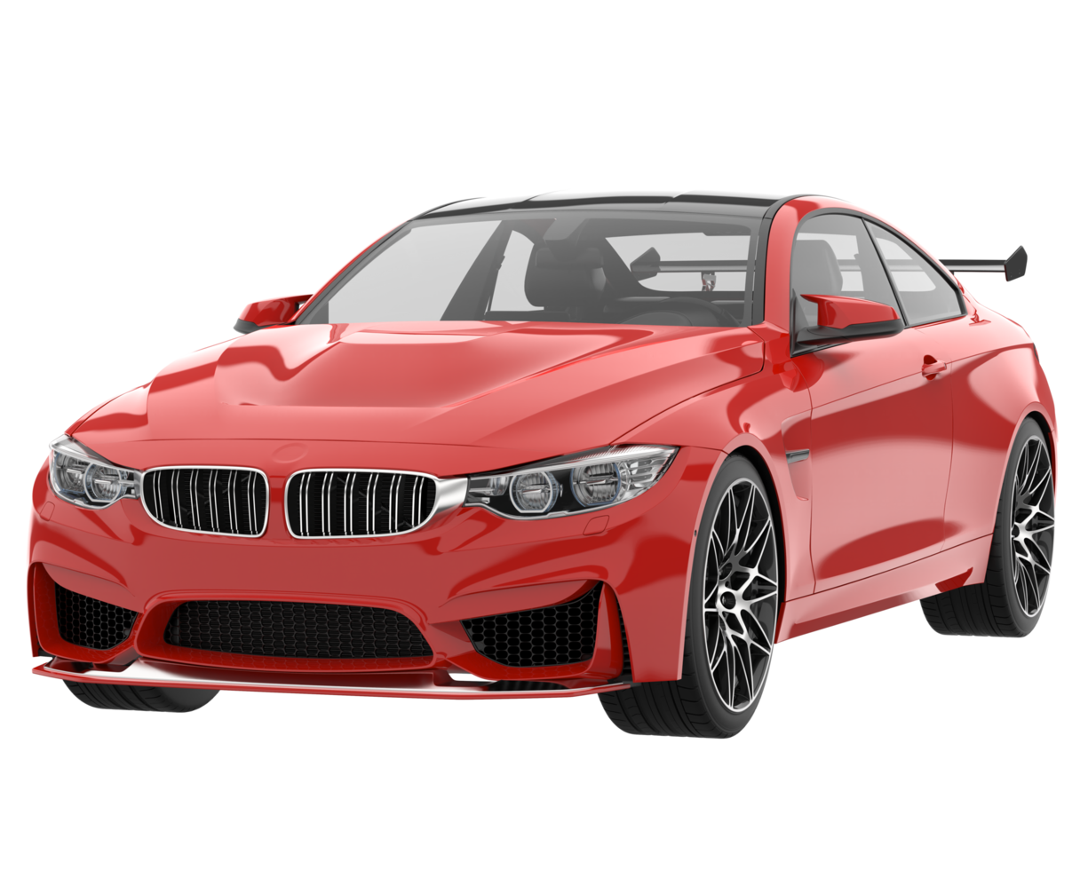 Sport car isolated on transparent background. 3d rendering - illustration png