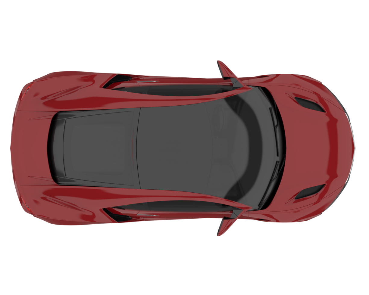 Sport car isolated on transparent background. 3d rendering - illustration png