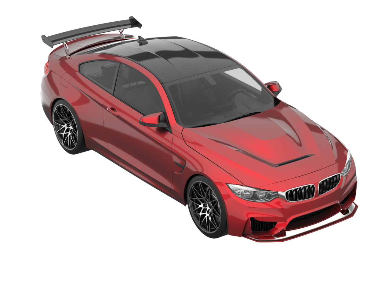 Sport car isolated on transparent background. 3d rendering - illustration png