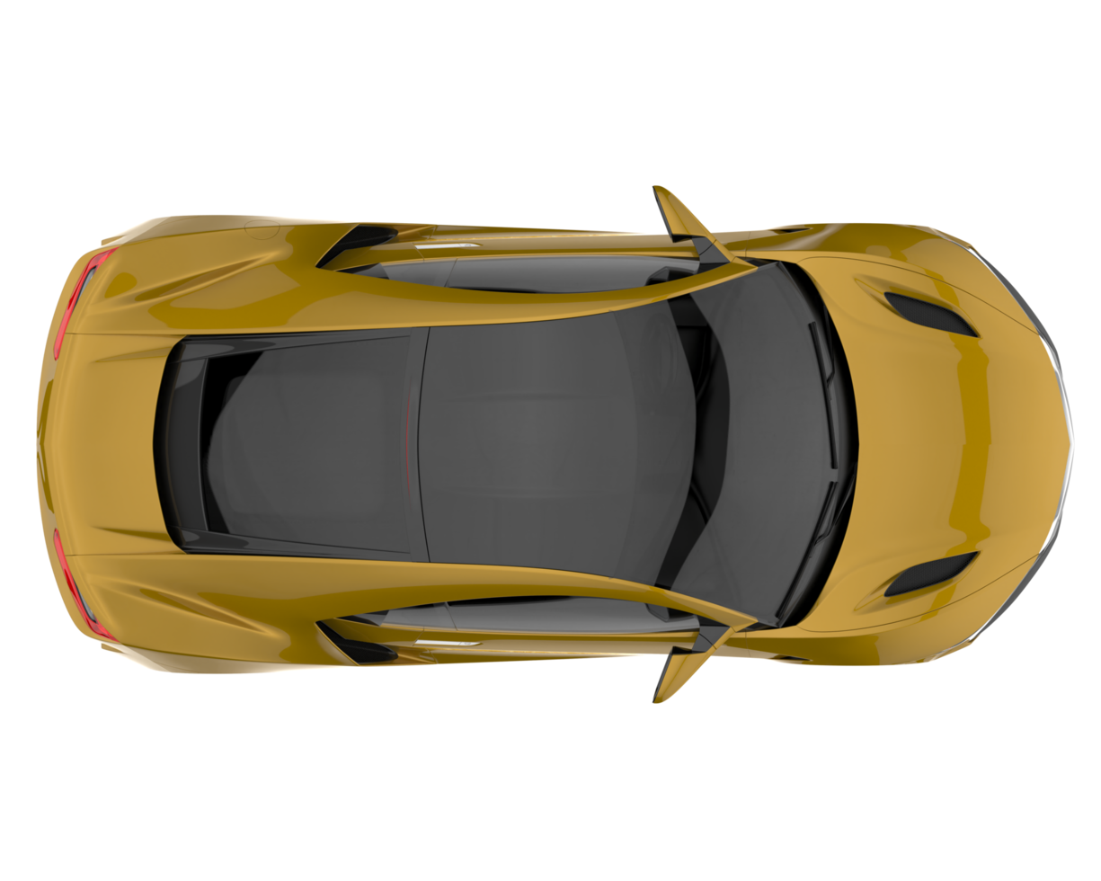 voiture de sport isolée sur fond transparent. rendu 3d - illustration png