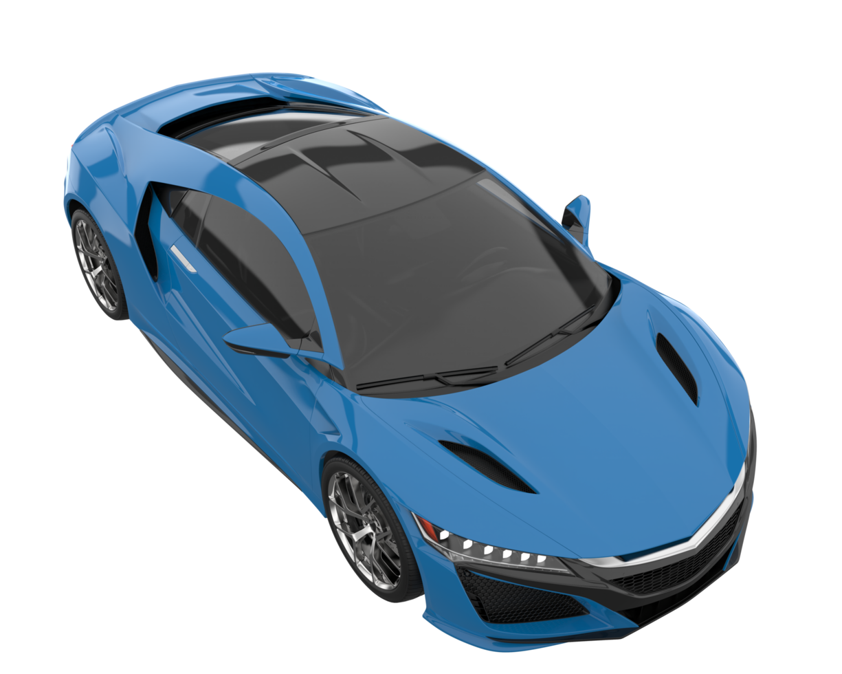 Sport car isolated on transparent background. 3d rendering - illustration png
