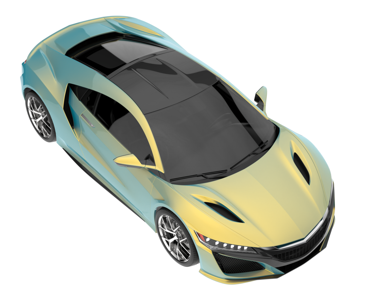 Sport car isolated on transparent background. 3d rendering - illustration png