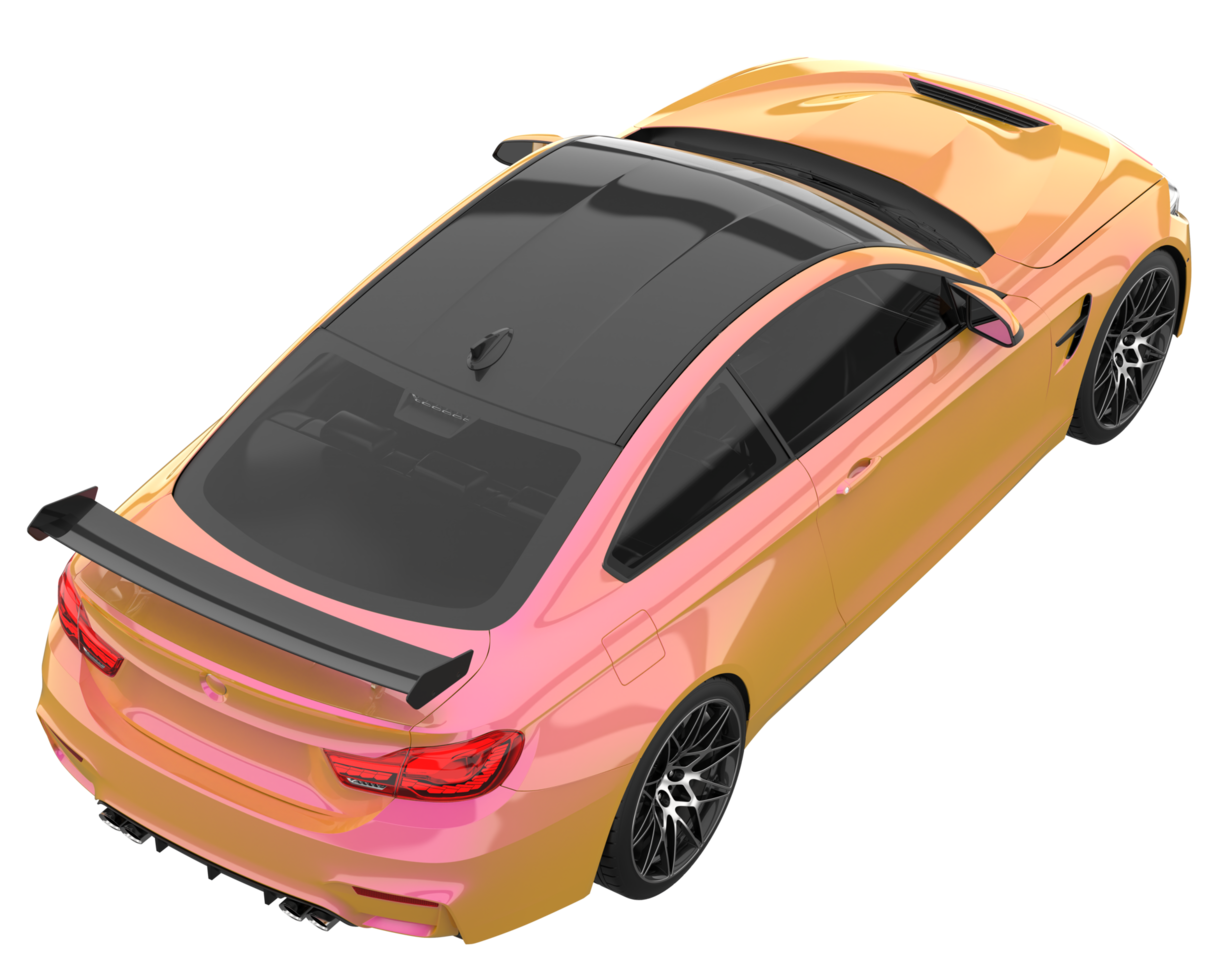 Sport car isolated on transparent background. 3d rendering - illustration png