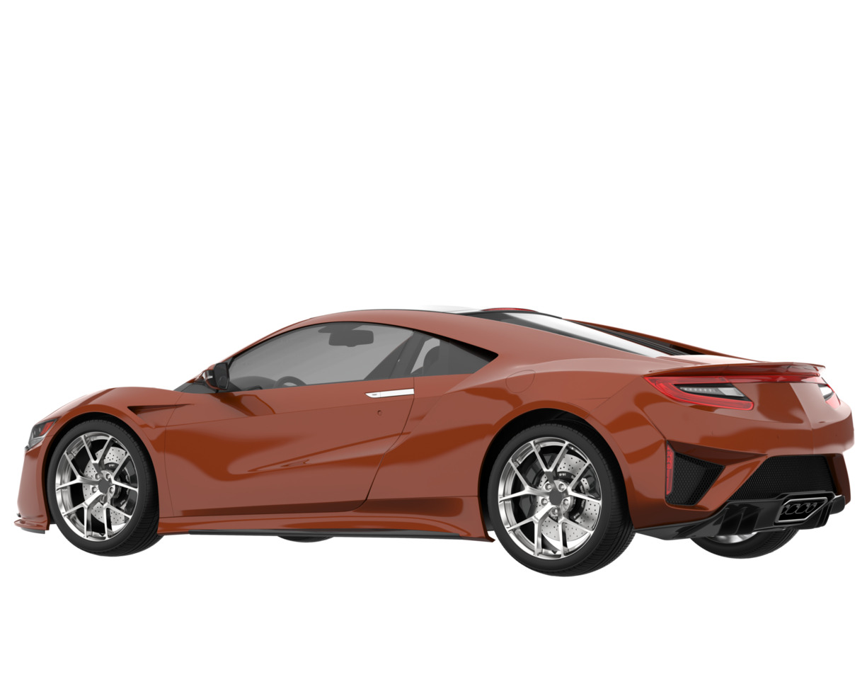 Sport car isolated on transparent background. 3d rendering - illustration png