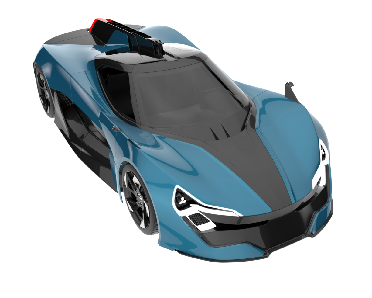 Sport car isolated on transparent background. 3d rendering - illustration png