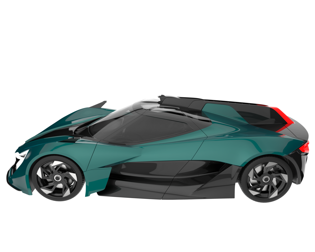 Sport car isolated on transparent background. 3d rendering - illustration png