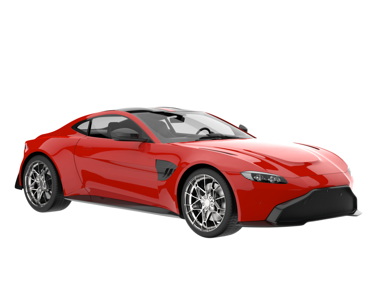 Sport car isolated on transparent background. 3d rendering - illustration png