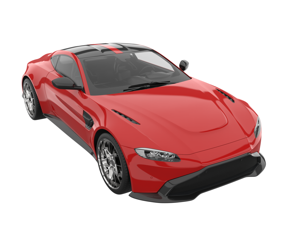 Sport car isolated on transparent background. 3d rendering - illustration png