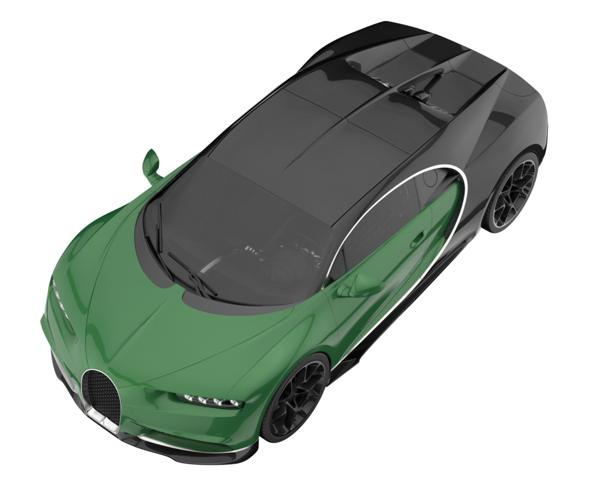 Sport car isolated on transparent background. 3d rendering - illustration png