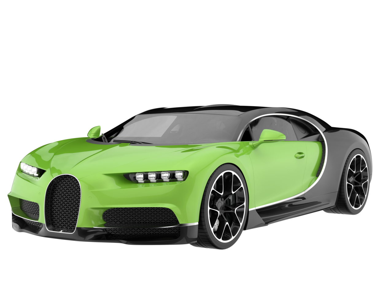 Sport car isolated on transparent background. 3d rendering - illustration png