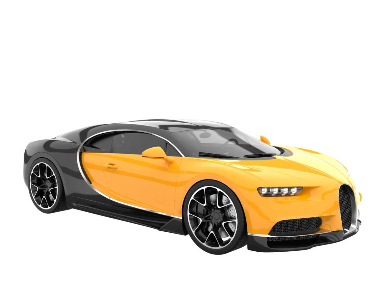 Sport car isolated on transparent background. 3d rendering - illustration png
