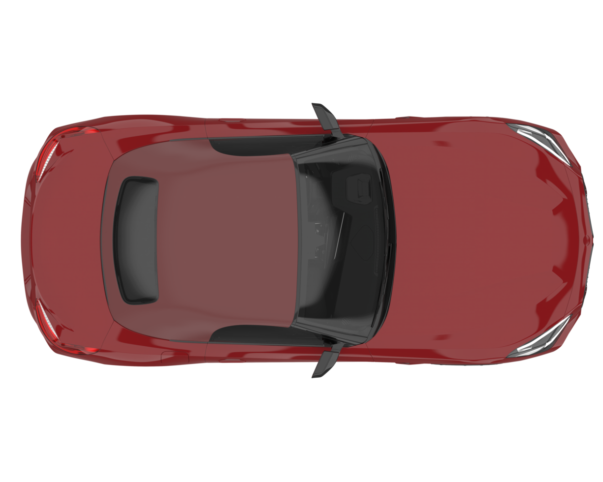 Sport car isolated on transparent background. 3d rendering - illustration png