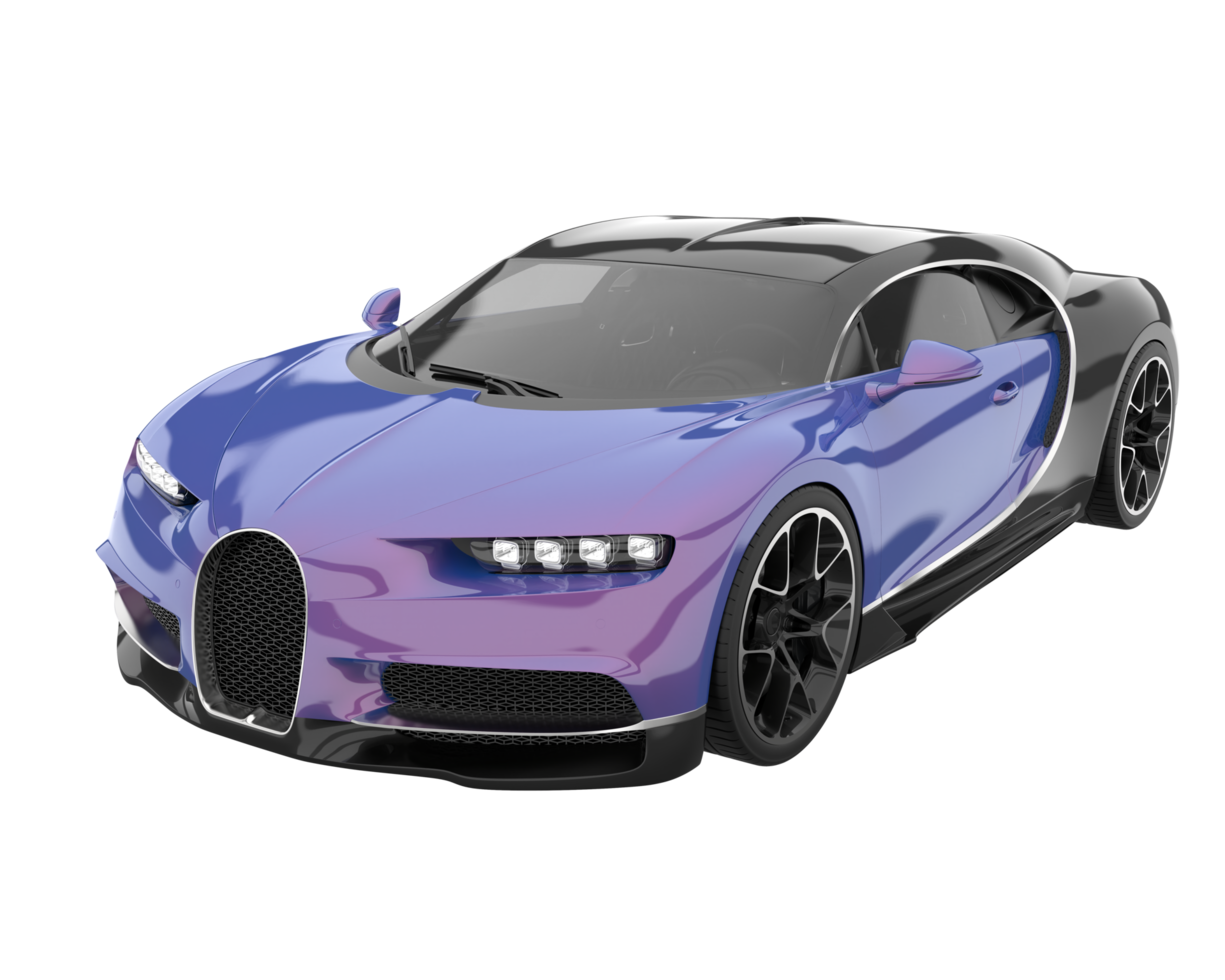 Sport car isolated on transparent background. 3d rendering - illustration png