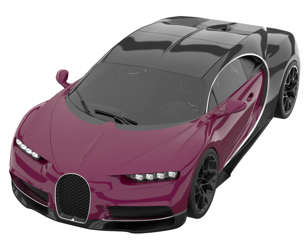 Sport car isolated on transparent background. 3d rendering - illustration png