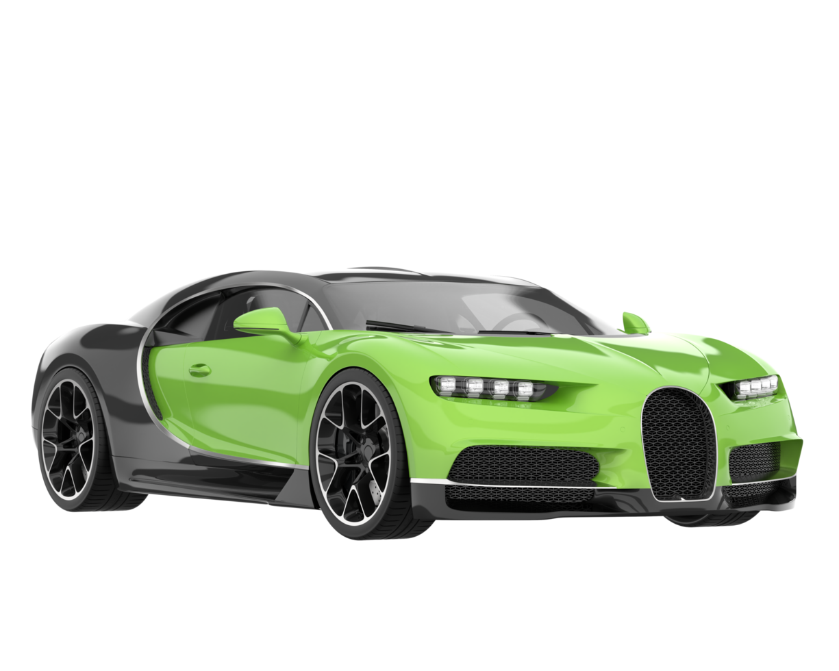 Sport car isolated on transparent background. 3d rendering - illustration png