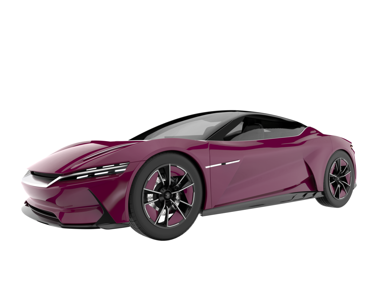 voiture de sport isolée sur fond transparent. rendu 3d - illustration png