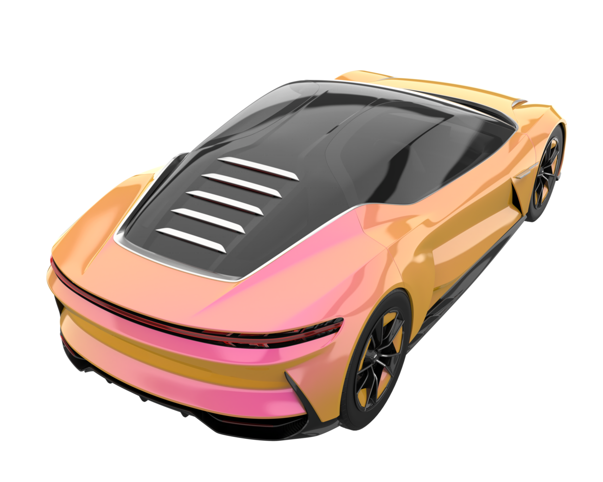Sport car isolated on transparent background. 3d rendering - illustration png
