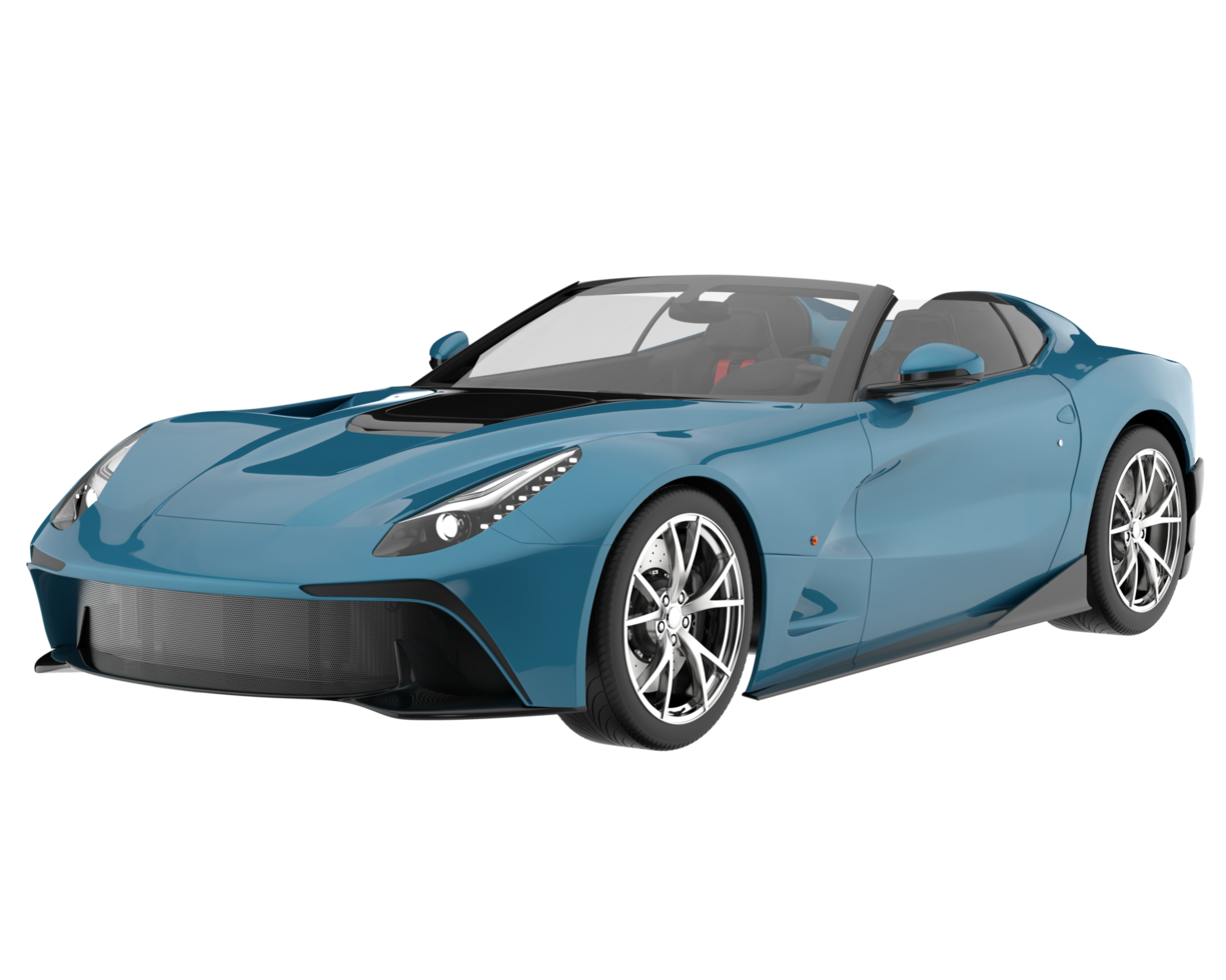 Sport car isolated on transparent background. 3d rendering - illustration png