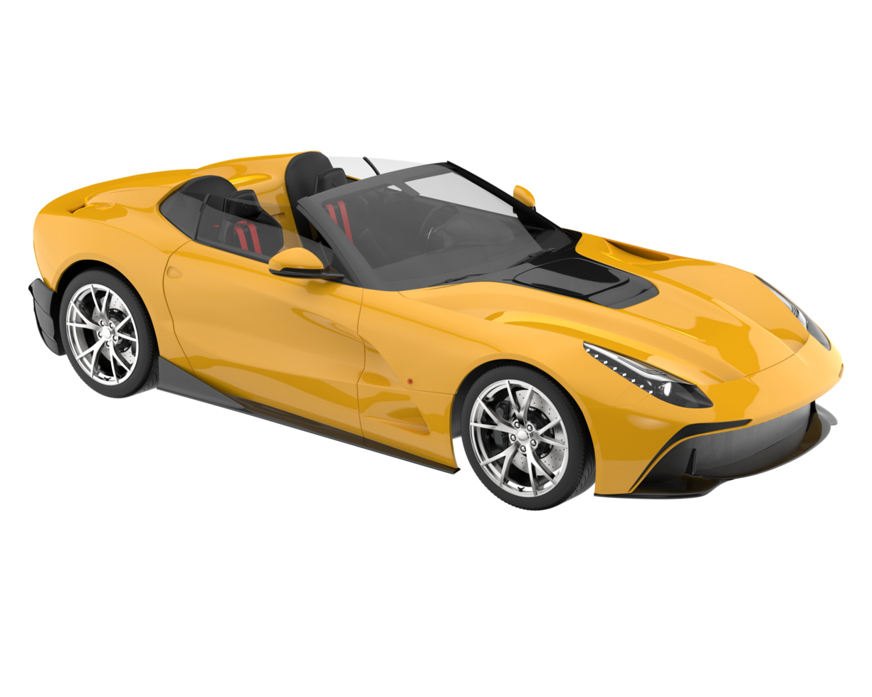 Sport car isolated on transparent background. 3d rendering - illustration png