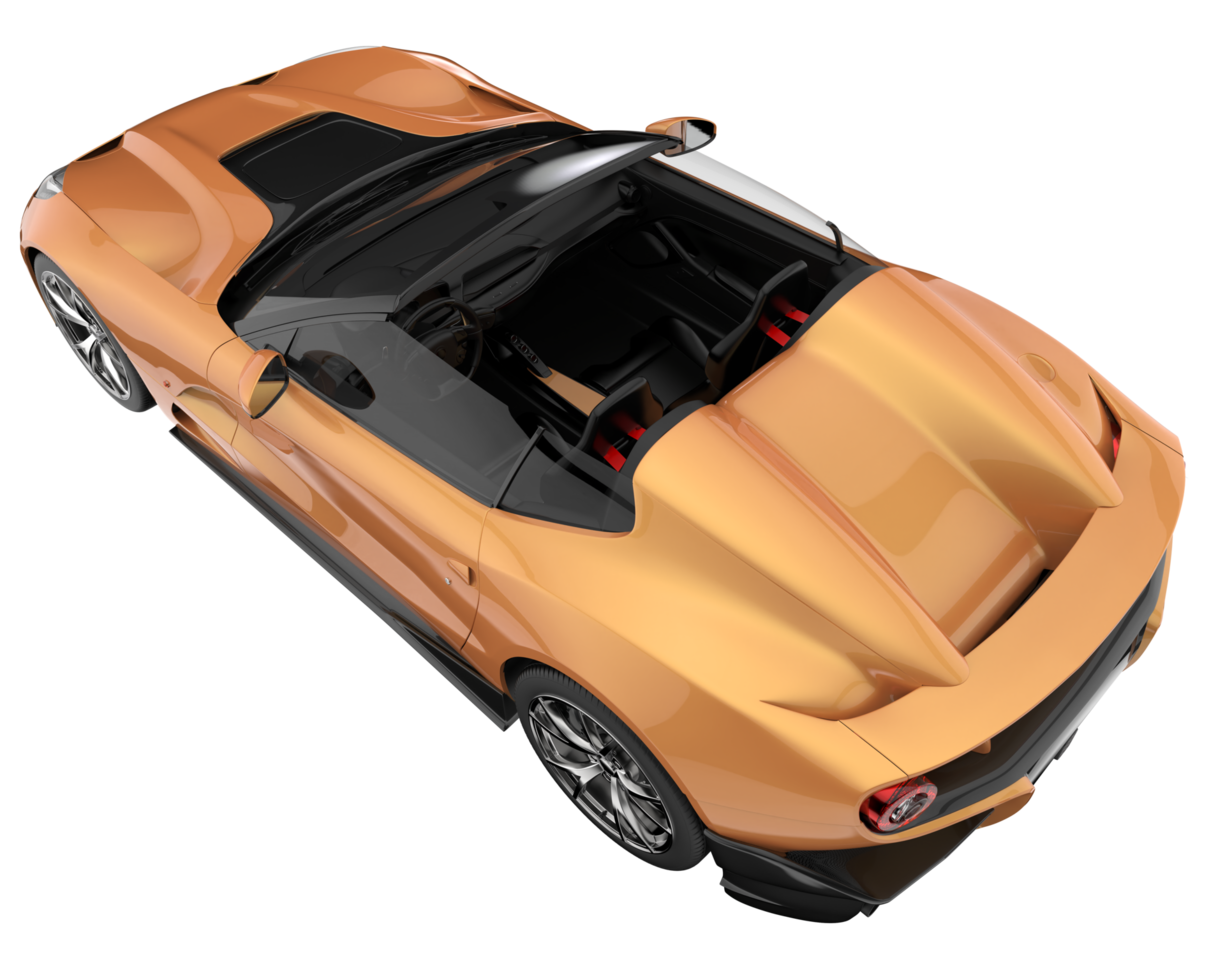 Sport car isolated on transparent background. 3d rendering - illustration png