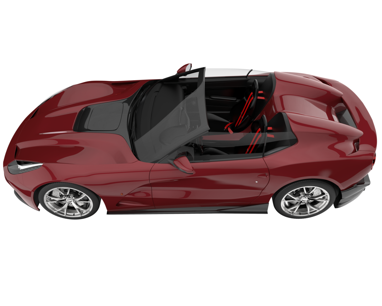 Sport car isolated on transparent background. 3d rendering - illustration png