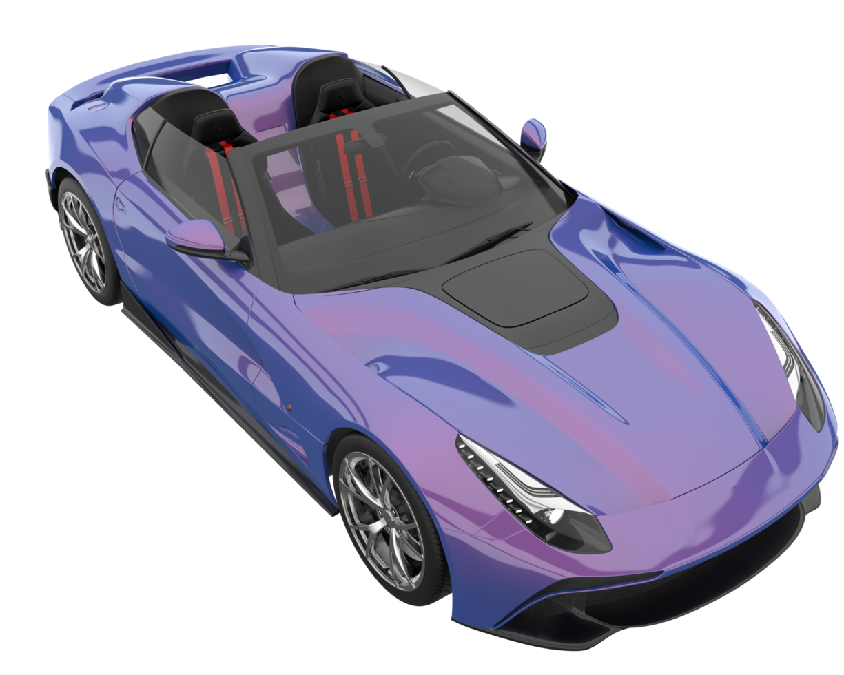 Sport car isolated on transparent background. 3d rendering - illustration png
