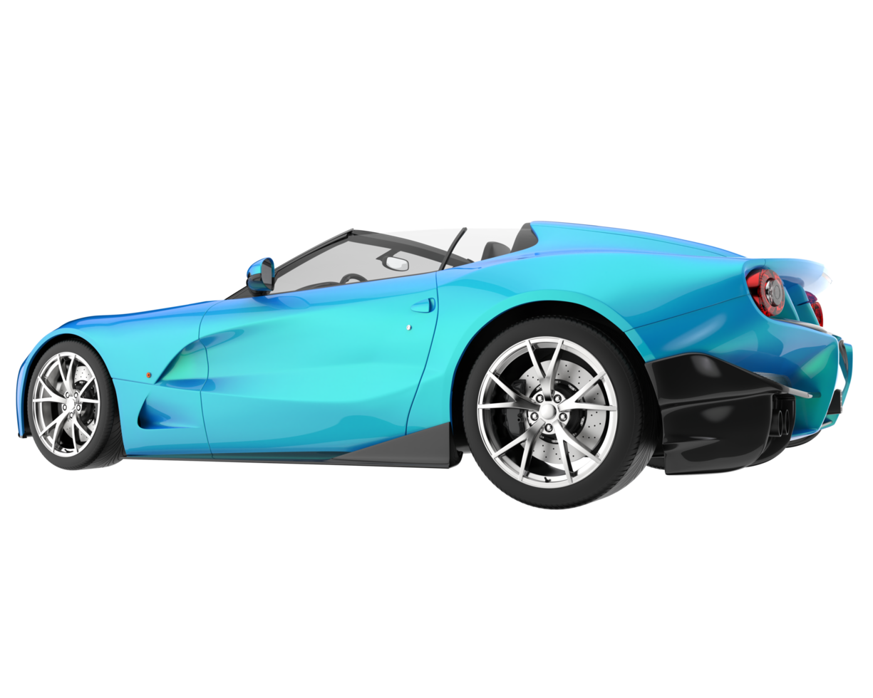 voiture de sport isolée sur fond transparent. rendu 3d - illustration png