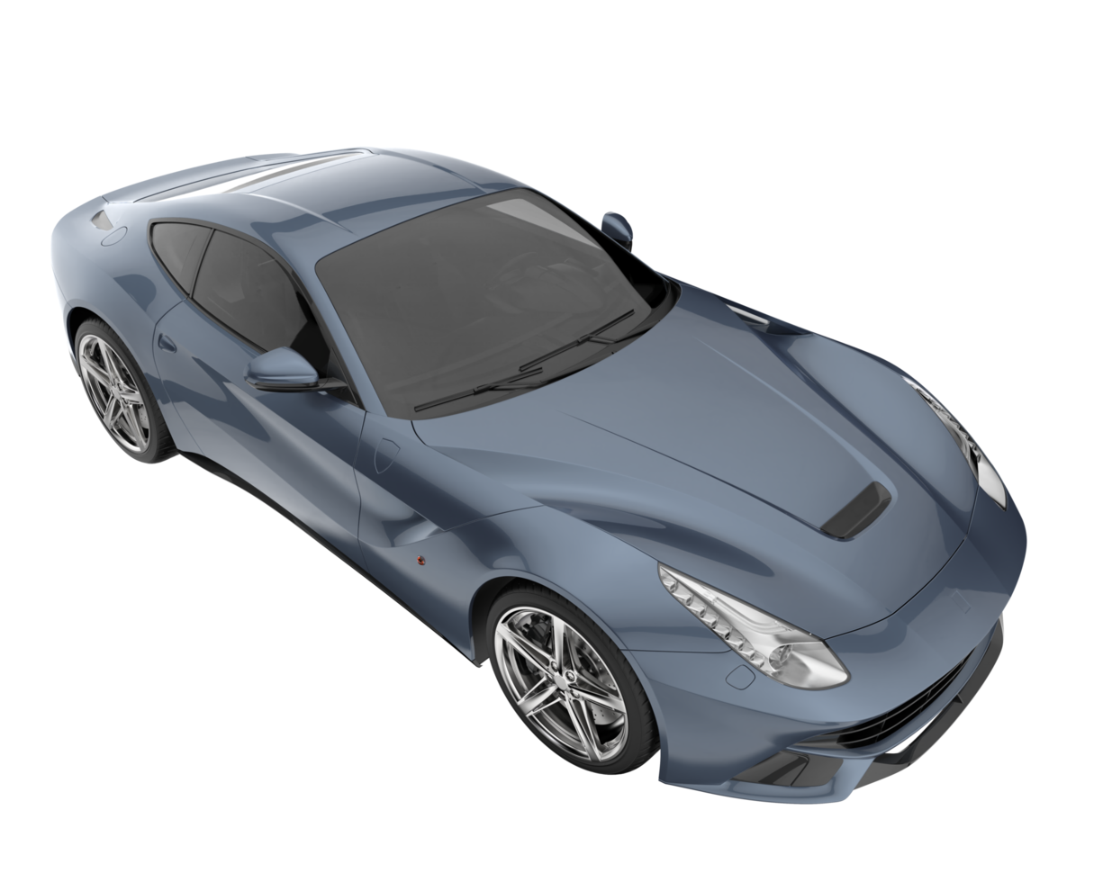 Sport car isolated on transparent background. 3d rendering - illustration png