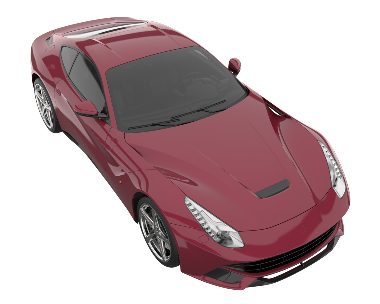 voiture de sport isolée sur fond transparent. rendu 3d - illustration png