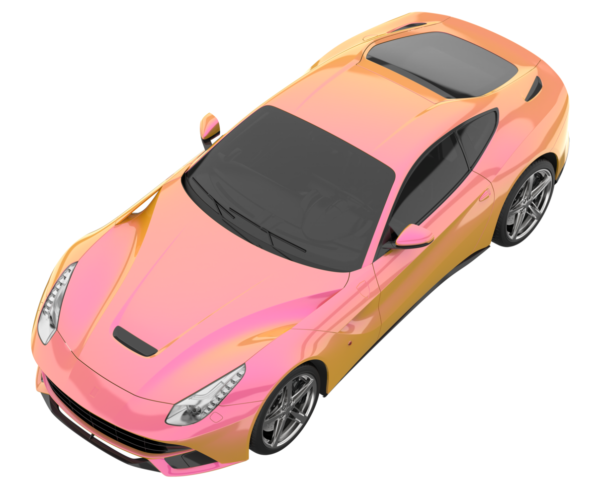 Sport car isolated on transparent background. 3d rendering - illustration png